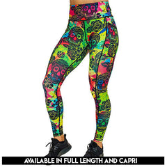 Tie Dye Skull Leggings