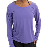 Long Sleeve Slouchy Tee | Purple