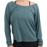 Long Sleeve Slouchy Tee | Sage Green