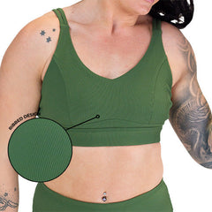 Vitality Bra | Ribbed | Hunter Green