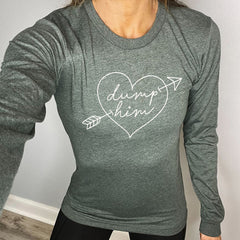 Long Sleeve Tee | Dump Him Cupid Heart