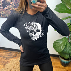 Long Sleeve Tee | Floral Skull