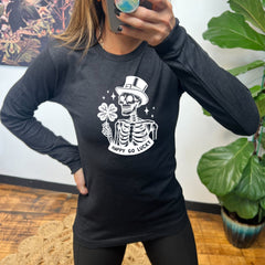 Long Sleeve Tee | Happy Go Lucky Skeleton