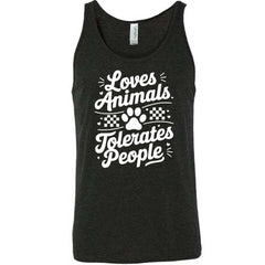 Loves Animals Tolerates People Shirt Unisex