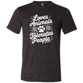 Loves Animals Tolerates People Shirt Unisex