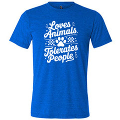 Loves Animals Tolerates People Shirt Unisex