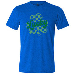 Lucky Checkered Shamrock Shirt Unisex