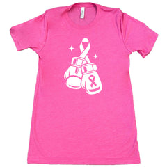 Pink Ribbon Boxing Gloves Shirt Unisex