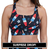Longline Bra | Red White & Freeze
