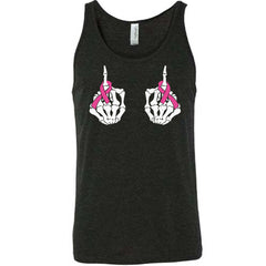 Skeleton Middle Finger Ribbons Shirt Unisex