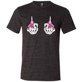 Skeleton Middle Finger Ribbons Shirt Unisex