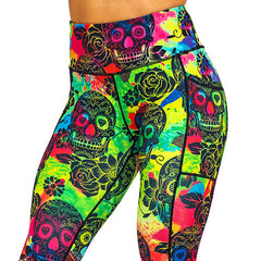 Tie Dye Skull Leggings