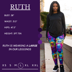 Psychedelic Skulls Leggings