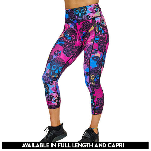 Rose Skull Leggings