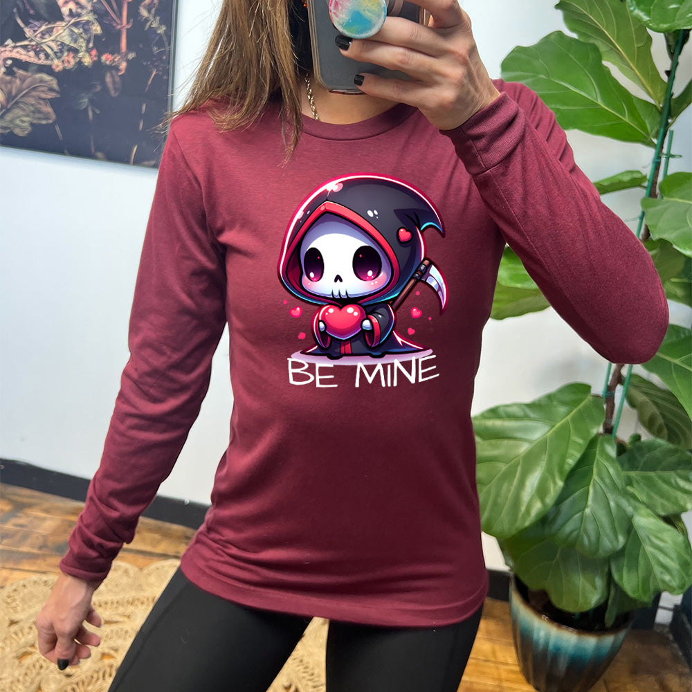 Long Sleeve Tee | Be Mine Grim Reaper
