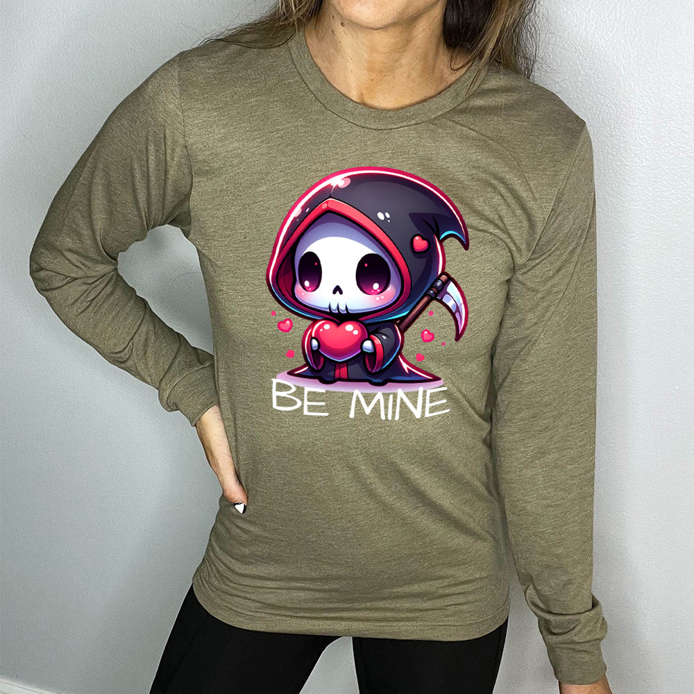 Long Sleeve Tee | Be Mine Grim Reaper