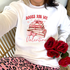 Books Are My Valentine Crew Neck