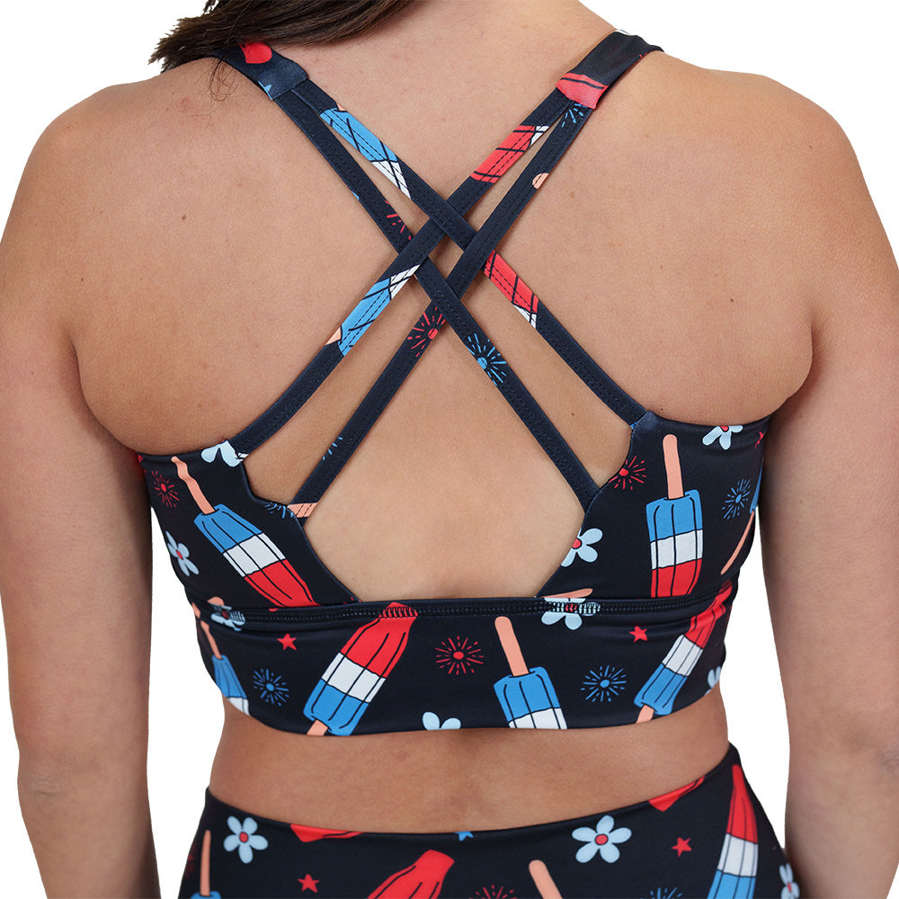 Longline Bra | Red White & Freeze