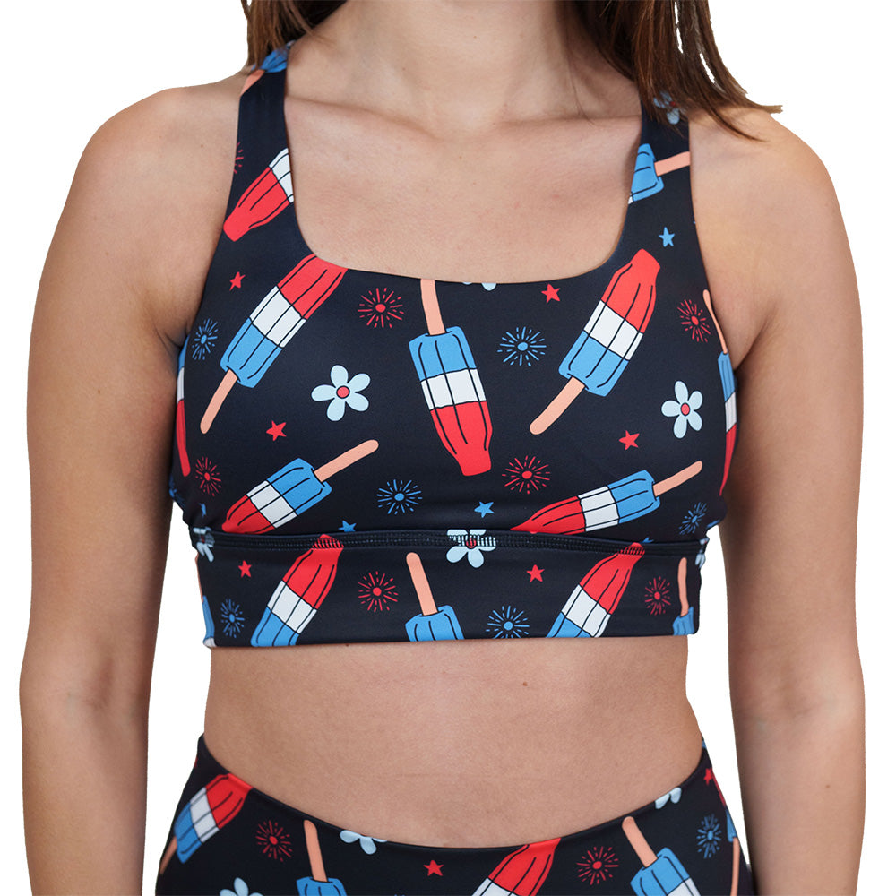 Longline Bra | Red White & Freeze