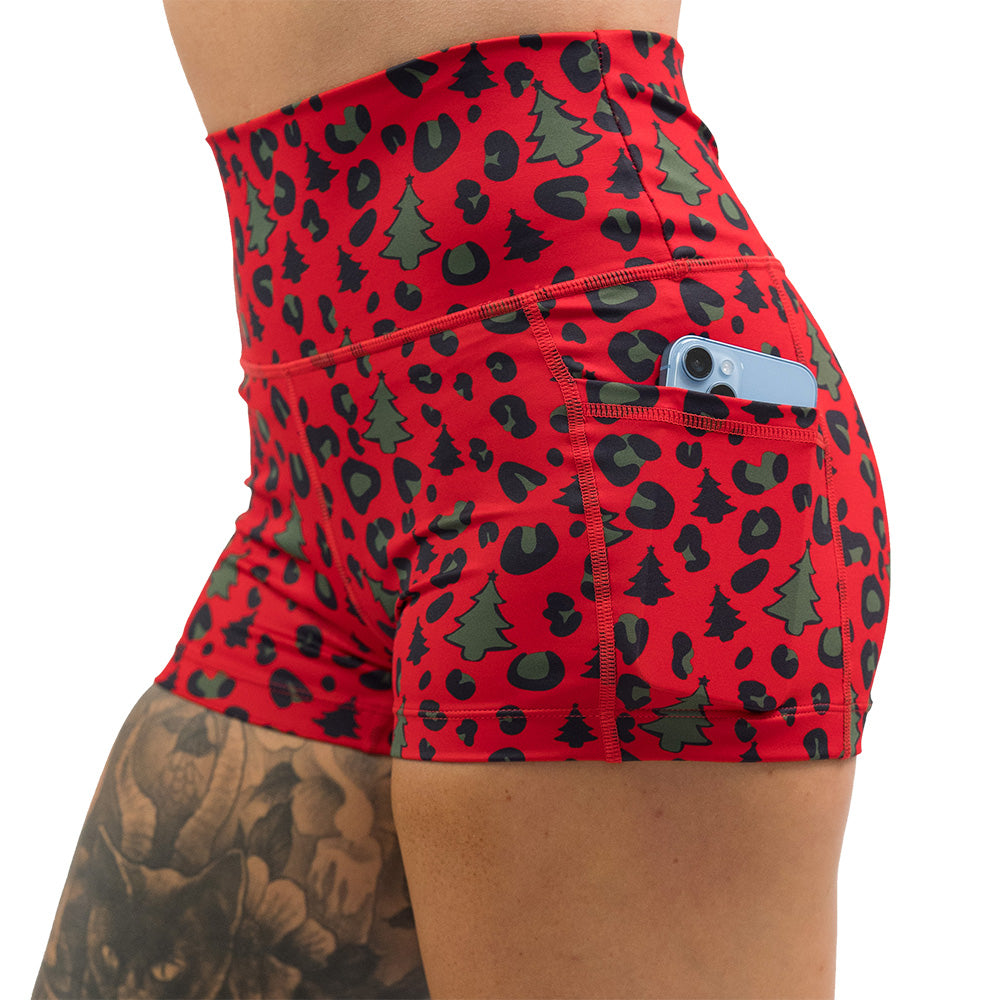 Shorts | Christmas Leopard