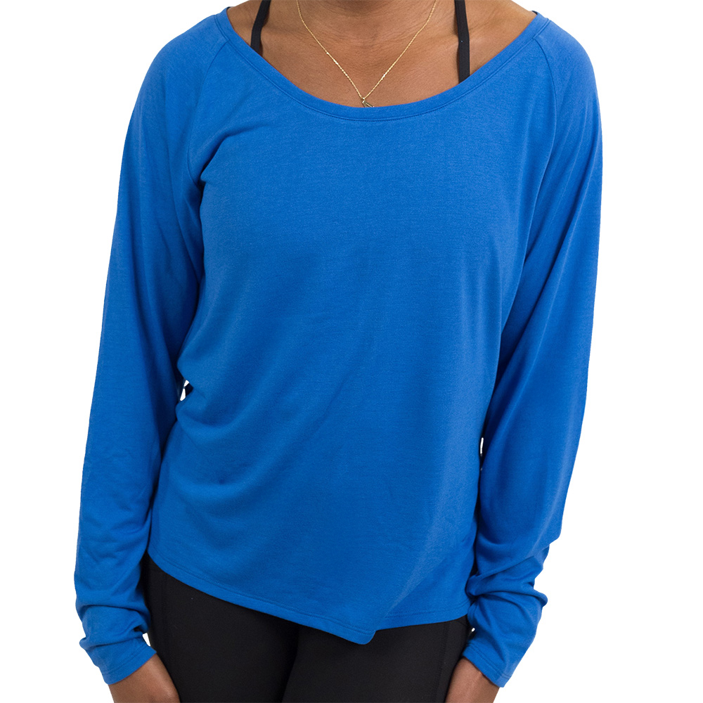 Long Sleeve Slouchy Tee | True Blue