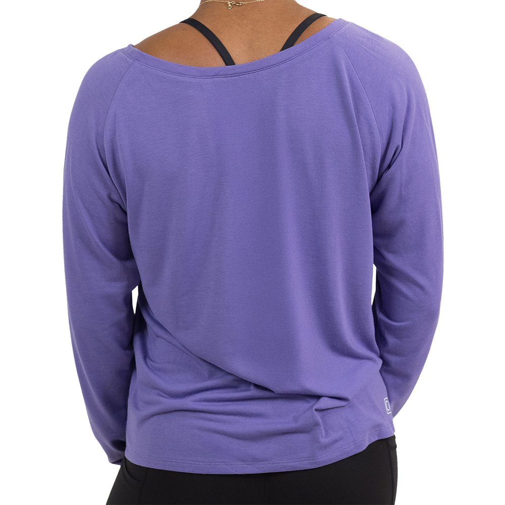 Long Sleeve Slouchy Tee | Purple