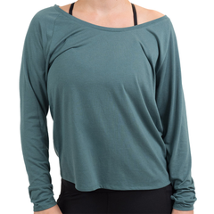 Long Sleeve Slouchy Tee | Sage Green