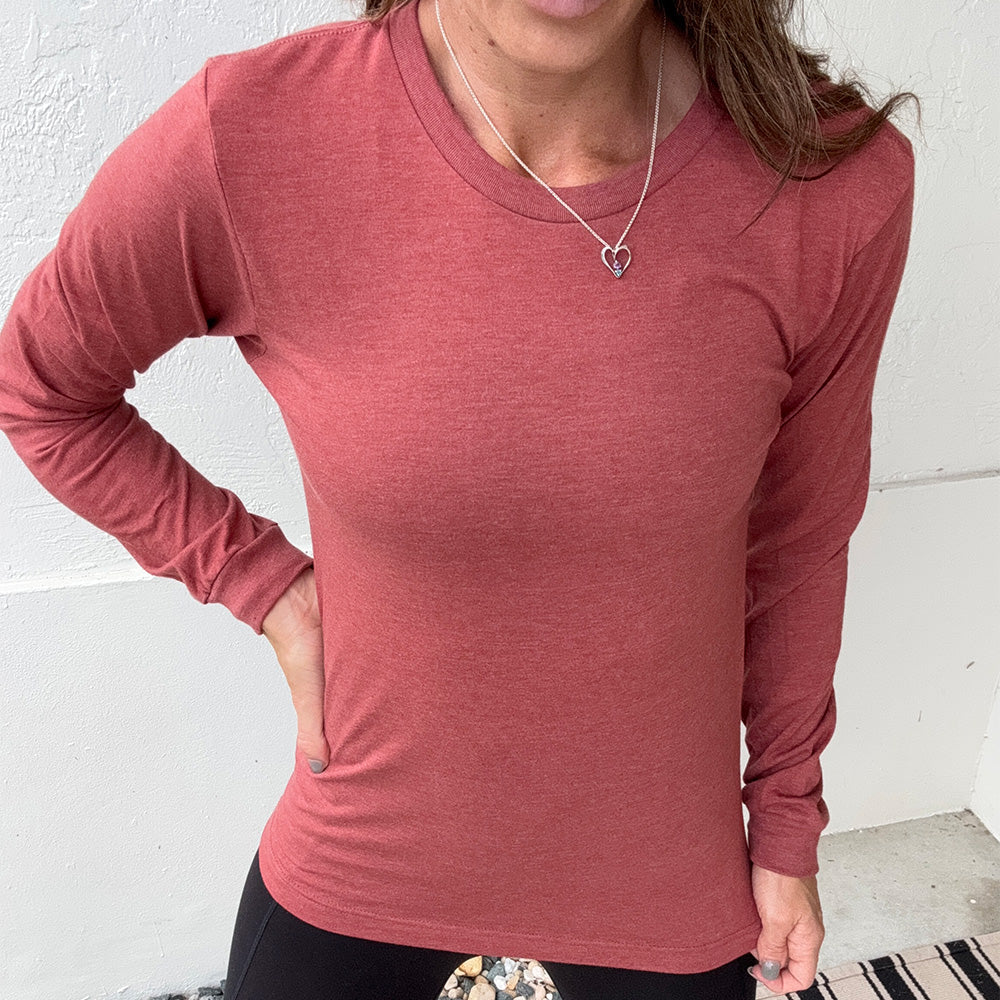 Long Sleeve Tee | Heather Clay