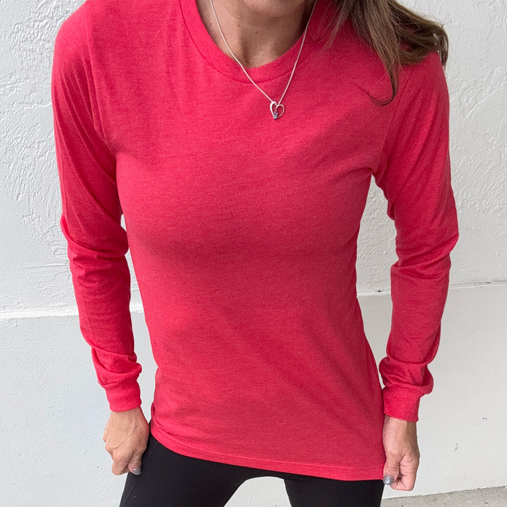 Long Sleeve Tee | Heather Red