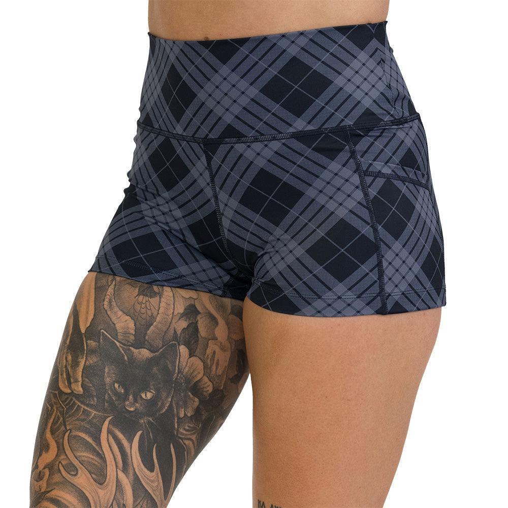 Shorts | Monochrome Plaid