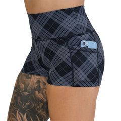 Shorts | Monochrome Plaid