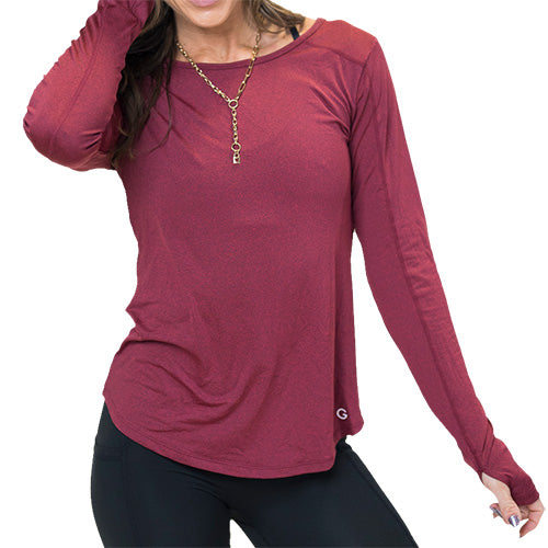 Performance Long Sleeve Shirt | Pomegranate