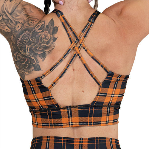 Longline Bra | Pumpkin Patch Plaid