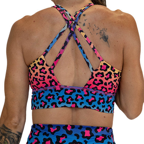 Longline Bra | Rainbow Leopard