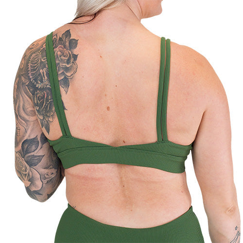 Vitality Bra | Ribbed | Hunter Green