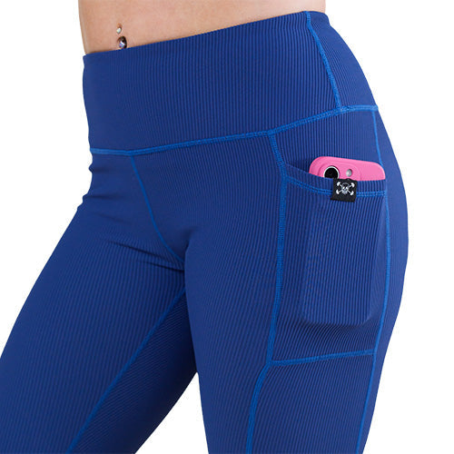 Ribbed Leggings | Navy