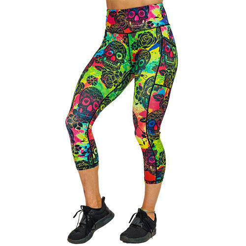 Tie Dye Skull Leggings