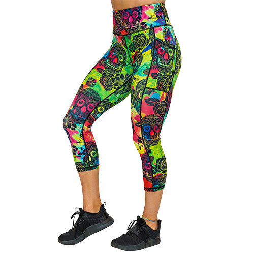 Tie Dye Skull Leggings