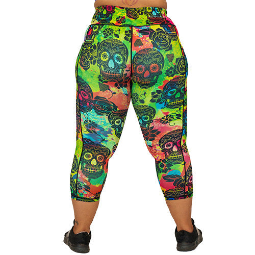 Tie Dye Skull Leggings