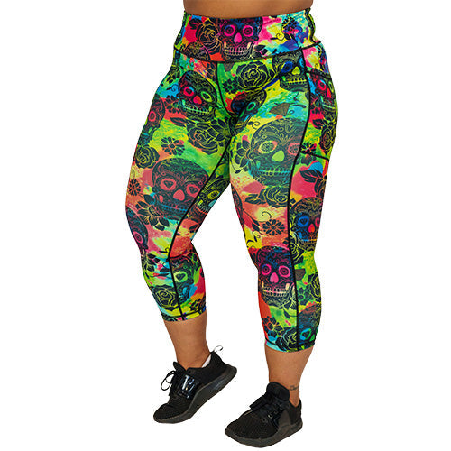 Tie Dye Skull Leggings