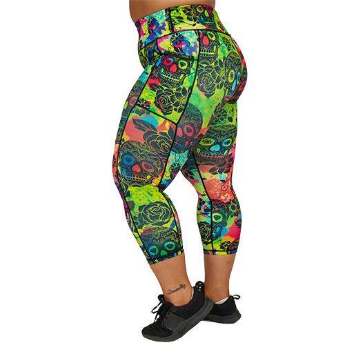 Tie Dye Skull Leggings