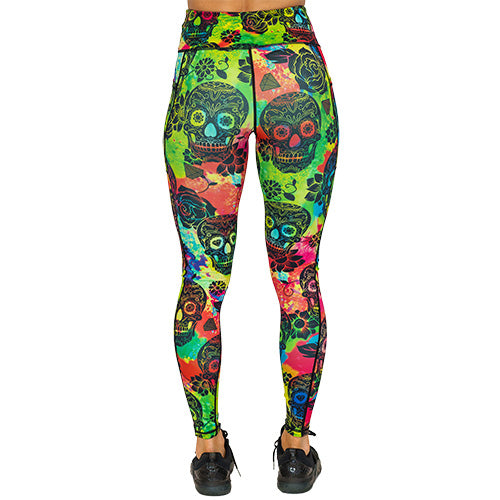 Tie Dye Skull Leggings