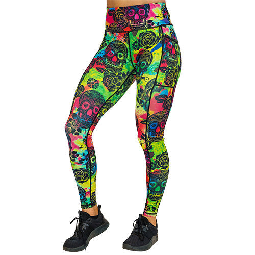 Tie Dye Skull Leggings