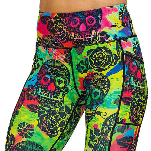 Tie Dye Skull Leggings