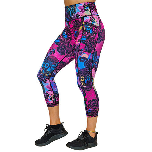 Rose Skull Leggings
