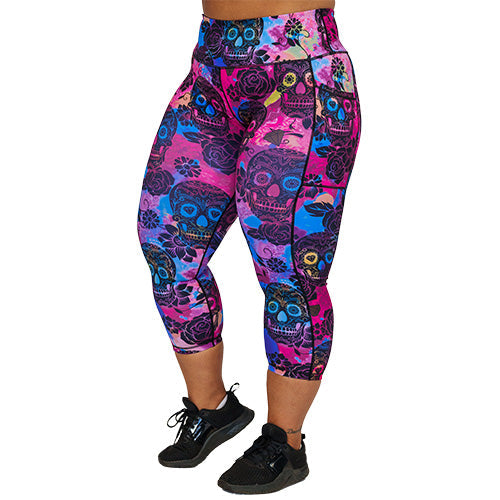 Rose Skull Leggings