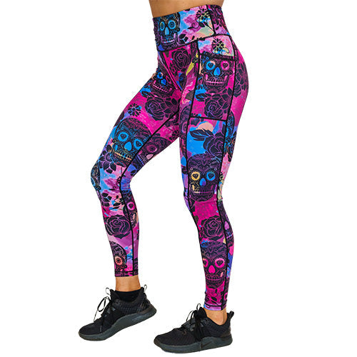 Rose Skull Leggings