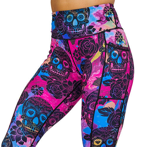 Rose Skull Leggings
