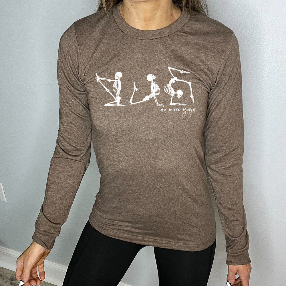 Long Sleeve Tee | Do More Yoga Skeletons