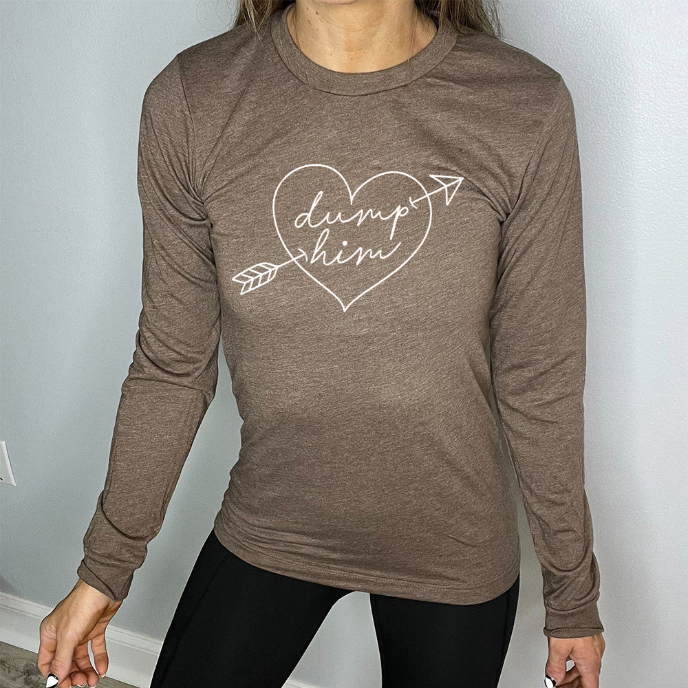 Long Sleeve Tee | Dump Him Cupid Heart